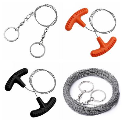 Spiral Winding Stainless Steel Wire Saw Stainless Steel Survival Rope Saw   Outdoor Survival