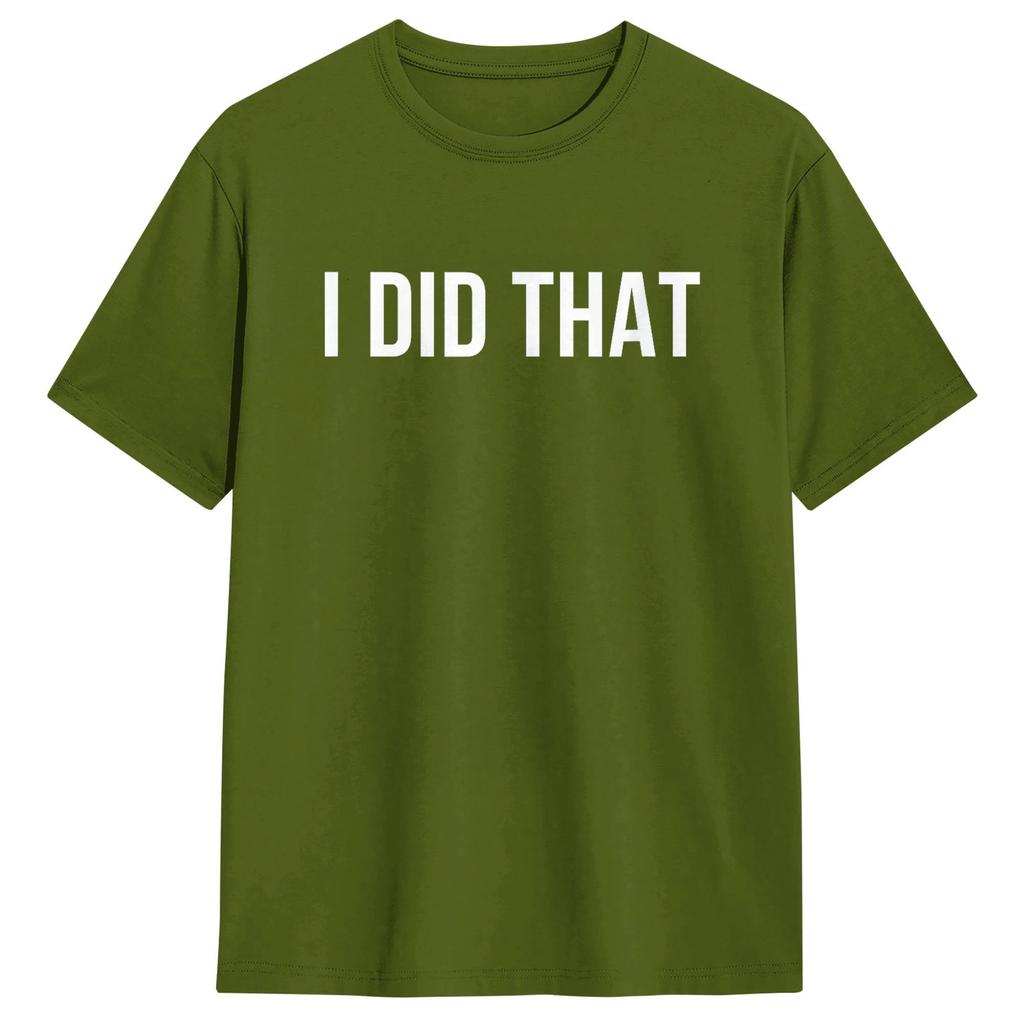 Unisex T-Shirts Ich habe das gemacht Lustiges 100% Baumwolle T-Shirt Kurzarm T-Shirt Rundhals Oberteile Original