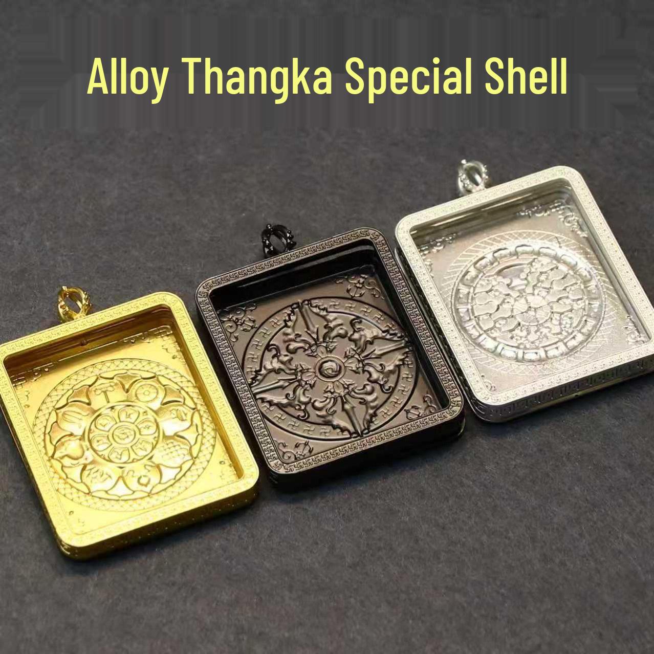 

Тибетский кулон Тханка из сплава золота и серебра - Не выцветающий Гау-бокс
