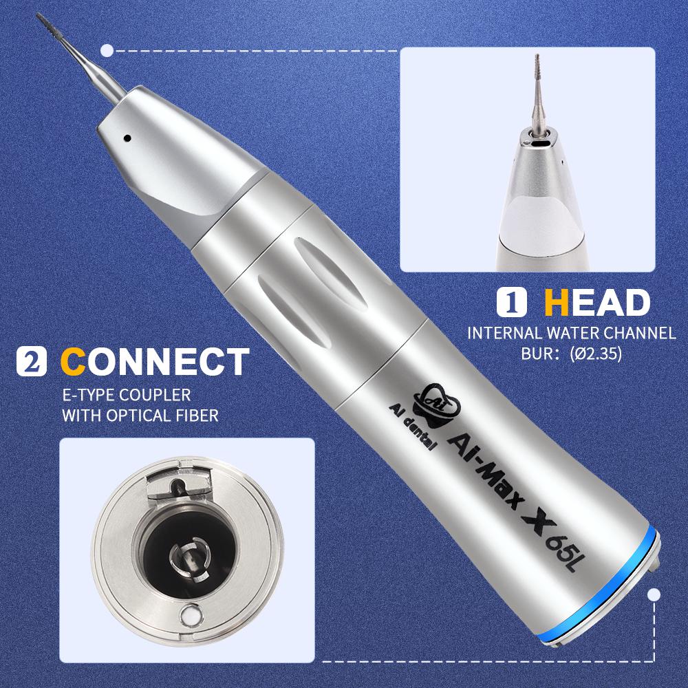 Стоматологический угловой наконечник AI-X65L 1:1 прямой хирургический наконечник с одним — фото 3