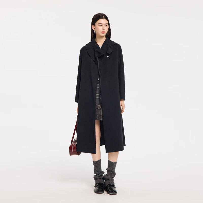 FivePlus Women's Double-Breasted Wool Blend Coat