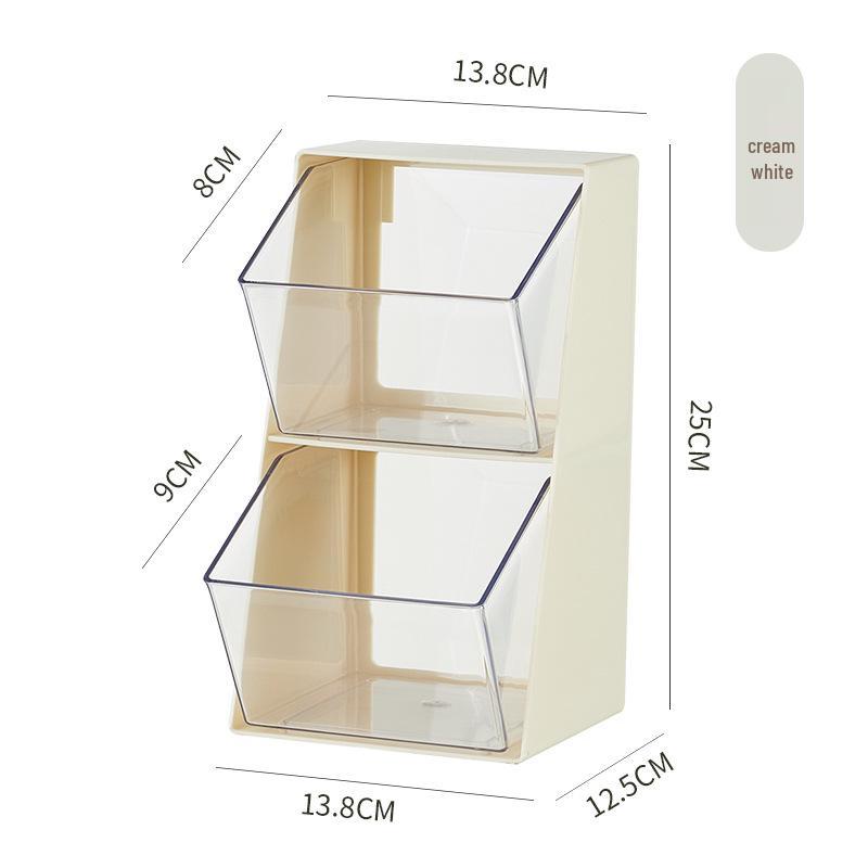 Tea Bag & Lip Glaze Organizer: Dustproof Desktop Storage Box for Office or Pantry