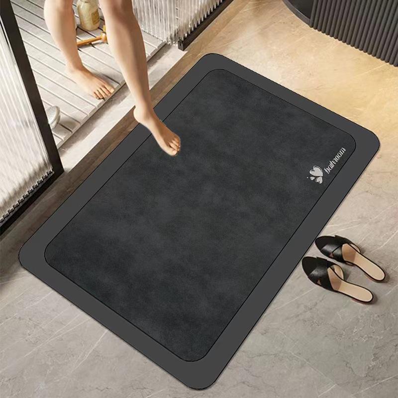 

Простой мягкий коврик из диатомовой грязи, впитывающий коврик для двери ванной комнаты, нескользящий быстросохнущий коврик 60 * 90cm (crystal velvet)