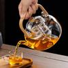 2024 Electric Ceramic Tea Maker and Glass Kettle Set - High Temperature Resistant for Steaming and Boiling, Integrated White Tea Set.