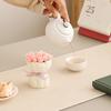 Rose Ceramic Fruit Fork Set with Storage Jar Creative Dessert Picks Practical Fruit Serving Utensils for Appetizers Cheese Snacks
