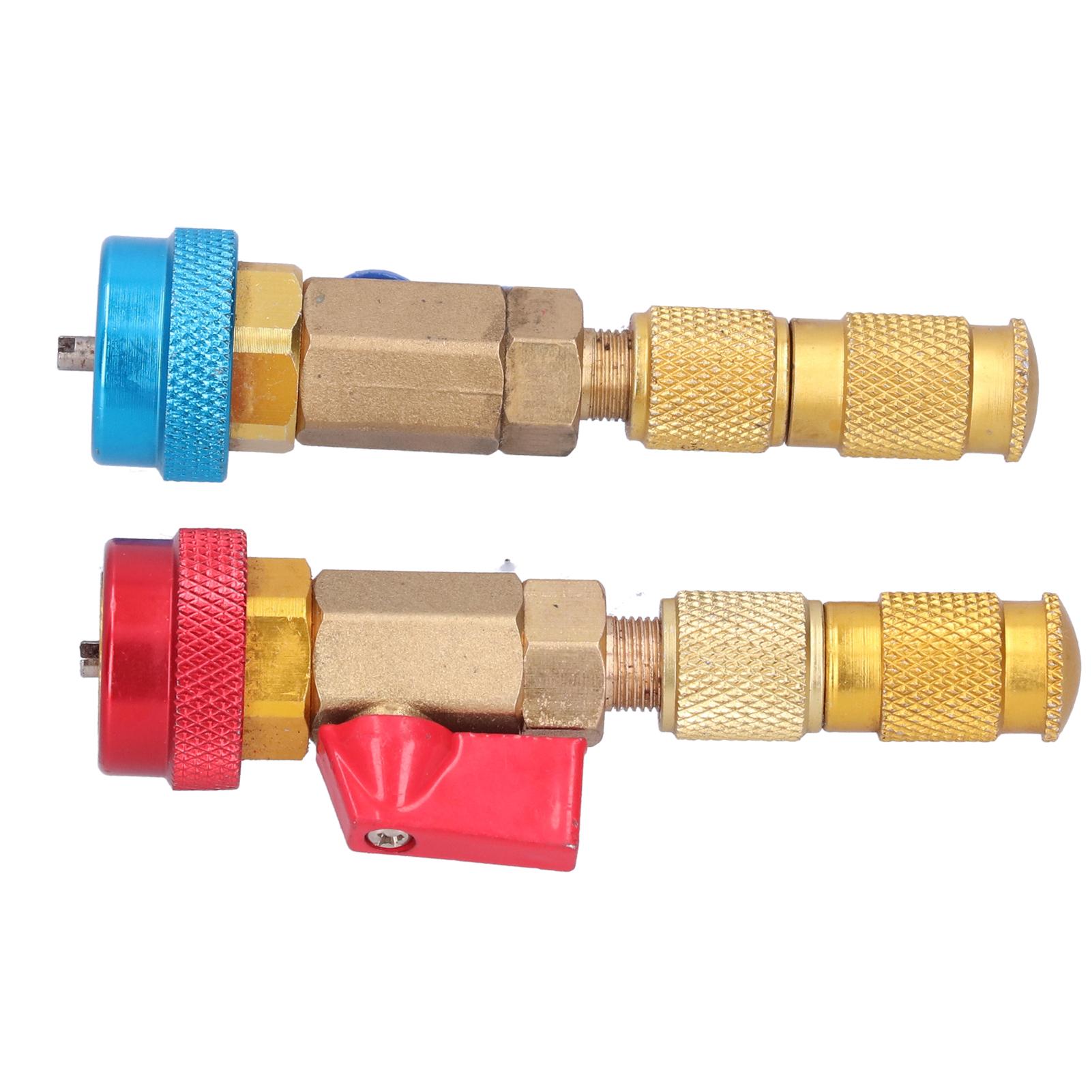 

2pcs AC Valve Core Remover Installer Adjustable Removal Tool High Low Coupler for R134R12