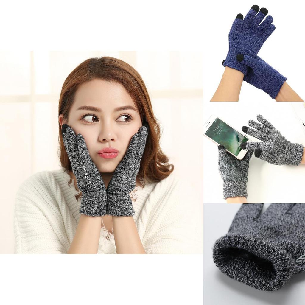 Soft And Comfortable Knitted Winter Warm Gloves With Touch Screen Capability