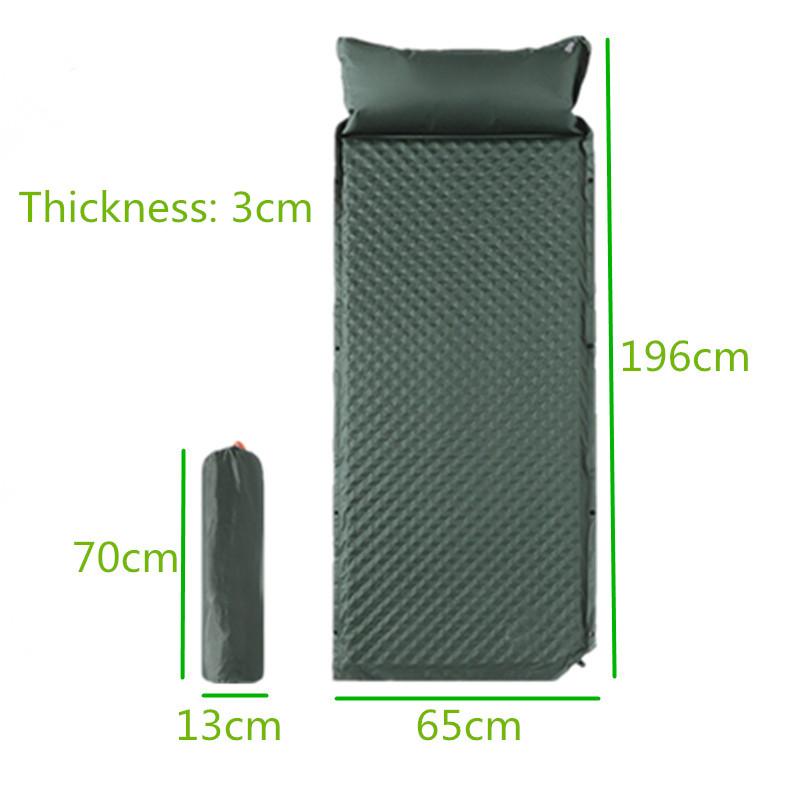 Camping Self Air Mattress Folding Waterproof 5cm Thicken Self Inflating Sleeping Mat Hiking Air Bed Camping Mat with Pillow
