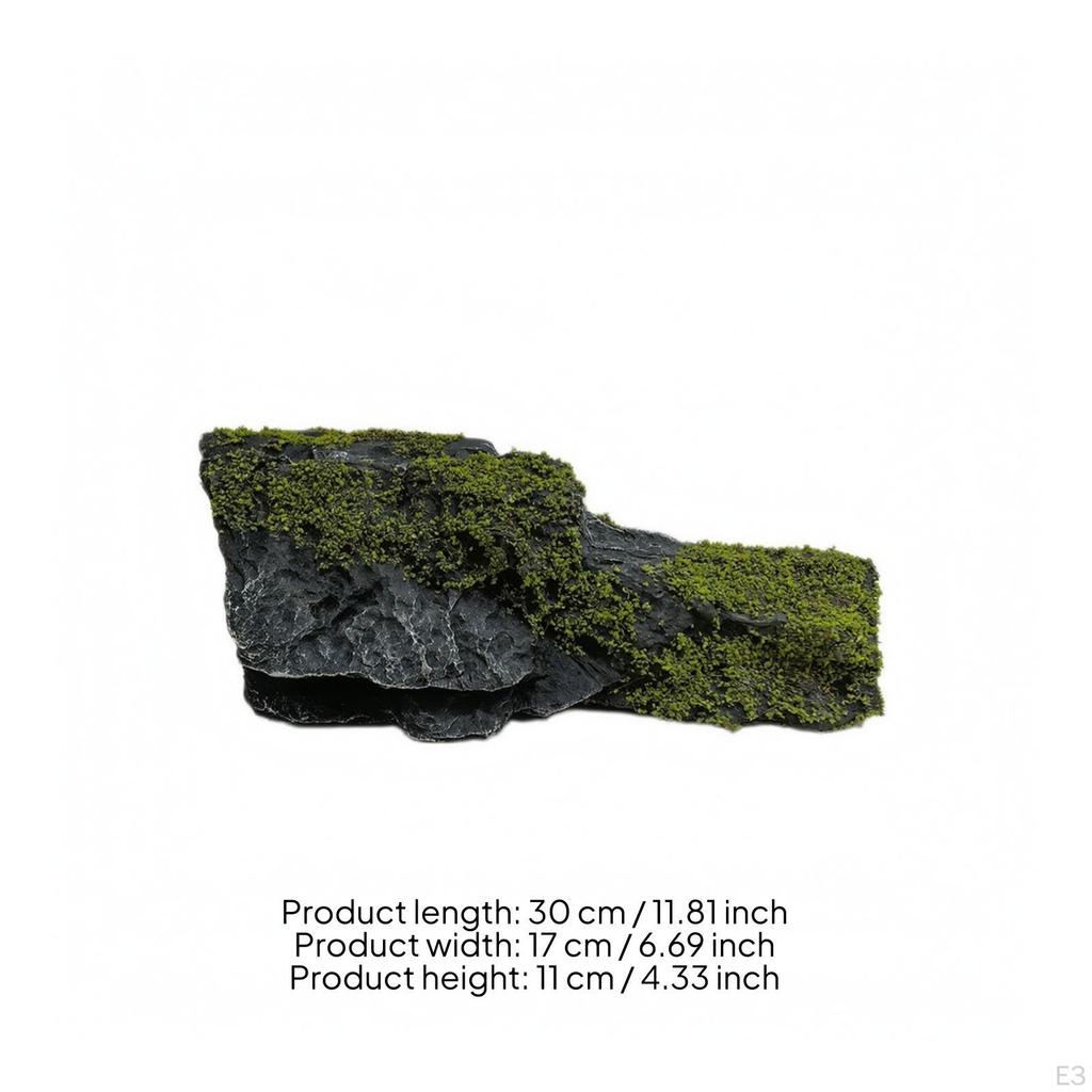 Landscape Rock with Lichen | Washable PU Foam, Artificial Rock, Easy to Clean, for Garden 1