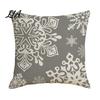 Christmas Cushion Covers for Sofa Snowflake Cover, Holiday Throw Pillow Case, 18x18 Easy Change Inch Decorative Cover Farmhouse Home Winter