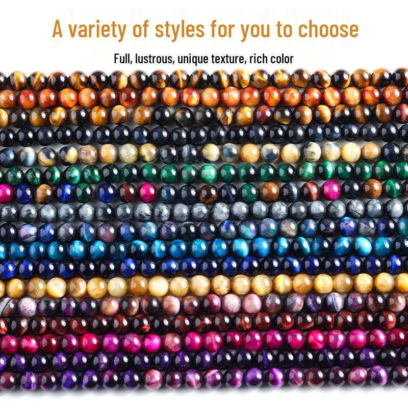 Multicolor Tiger Eye Beads for DIY Jewelry Making - Bracelets & Necklaces