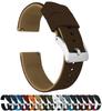 BARTON WATCH BANDS Elite Silicone Watch Quick Release Choose Your Strap Color Chocolate Brown Bottom Band, Brown/Khaki - - & Width, 22mm, Top/Khaki