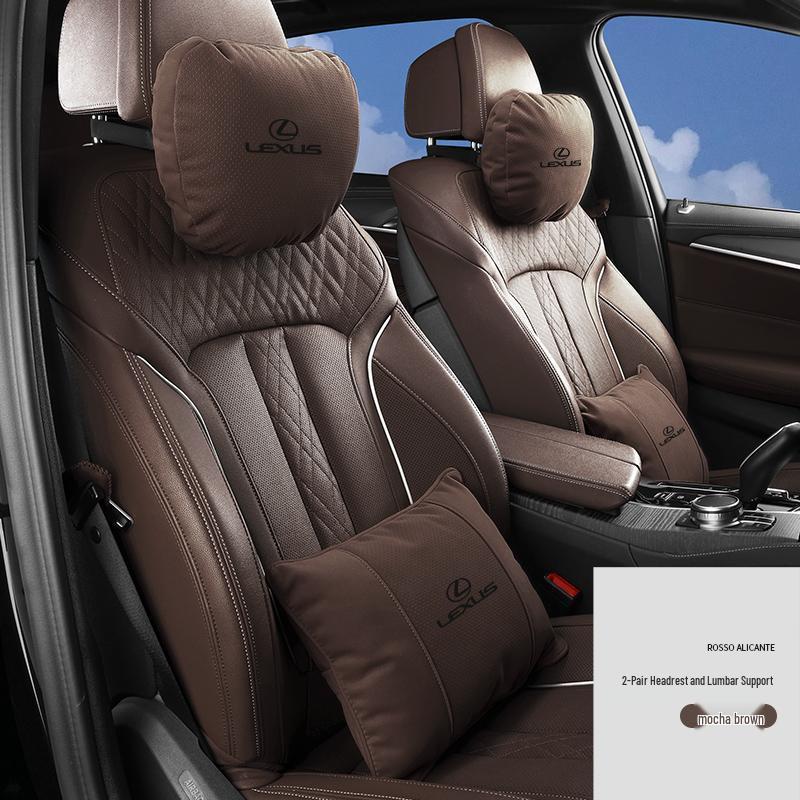Compatible with Lexus suede seats, headrests, and lumbar supports (ES200, NX260, UX, RX300).