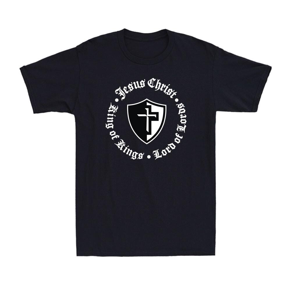 Jesus Christ King of Kings Lord of Lords John 3:16 Revelations 19 Men s T-Shirt S