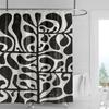 Tenda da Doccia Geometrica Astratta Graffiti Stile Nordico Minimalista Tessuto Impermeabile Tenda da Bagno Tenda da Doccia 180X200