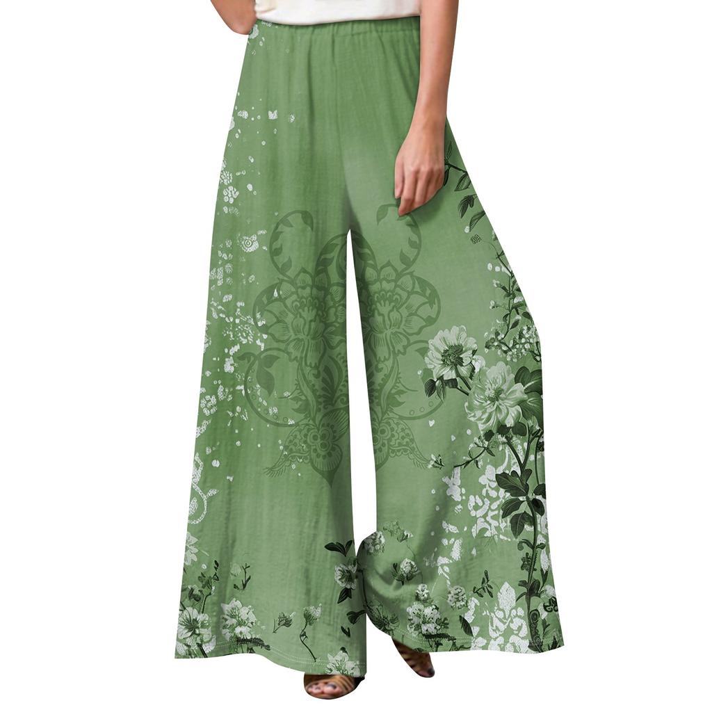 Women's Fashion Trend Printed Casual Loose Street Straight Leg Pants