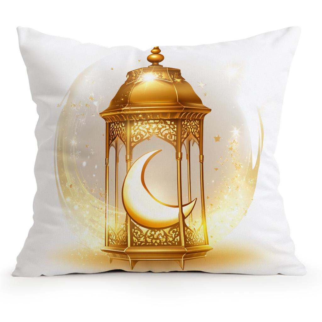 Golden Ramadan Theme Cushions Pillowcase Polyester Cushion Cover Throw Pillow Pillowcover Home Car Sofa Decor
