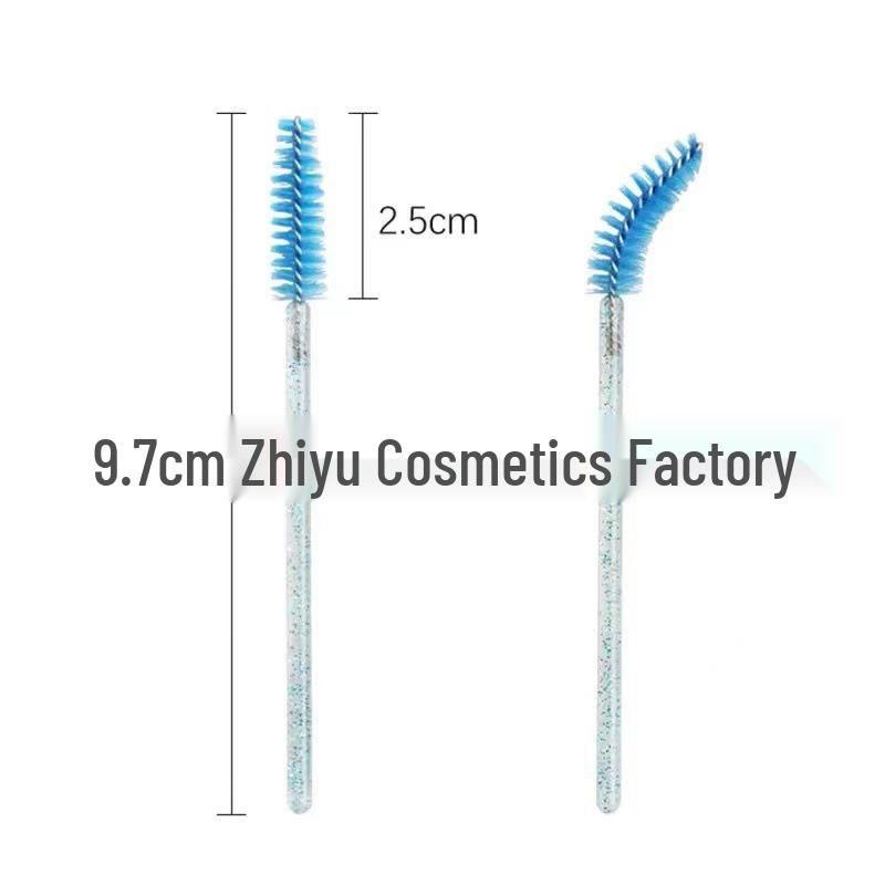 50-Pack Disposable Eyelash and Eyebrow Brushes - Grafting Tools & Curling Comb Spiral
