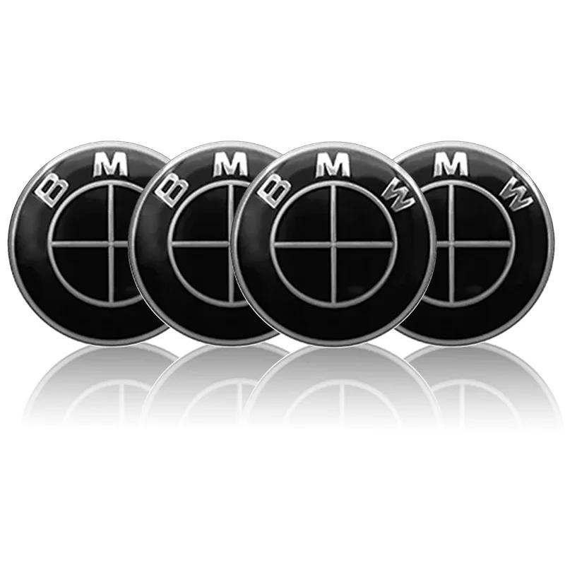 For BMW E844PCS For b-BMW M F10 F20 F30 F40 F15 F25 F26 E83 E84 X1 F31 F49 Car Wheel Hub Cap Center Sticker Emblem Badge Decal Accessories