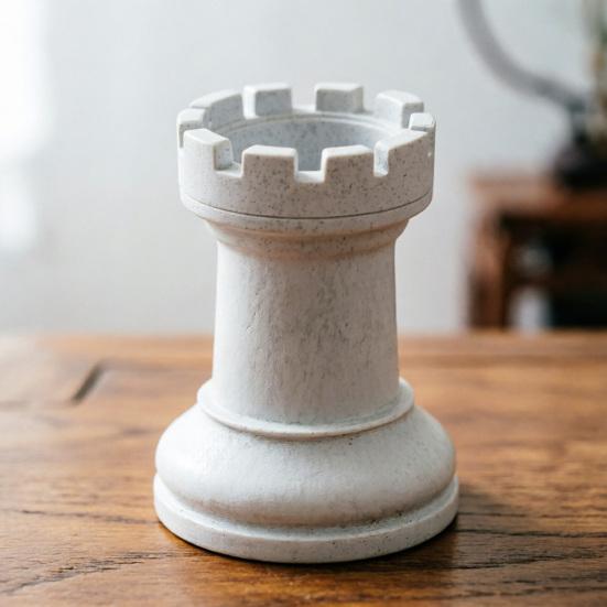 Chess Cart Pen Holder 3D Printed Chess Piece Desk Organizer Minimalist Makeup Brush Storage Cup for Home Office School Supplies