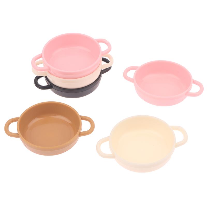 5Pcs 1/12 Dollhouse Simulation Soup Pot Model Dollhouse Miniature Kitchen Cookware Decoration Dolls House Accessories