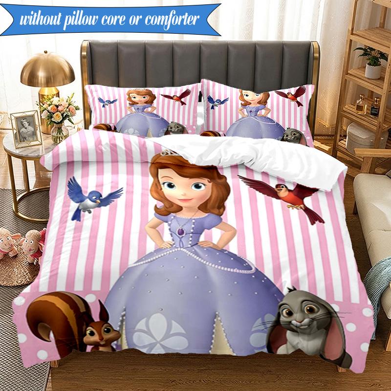 Set Biancheria da Letto 3 Pezzi Princess Sofia K-pop Music Group, Ideale per Camera da Letto, Dormitorio, Include Copripiumino e 2 Federe, Regali per Fan