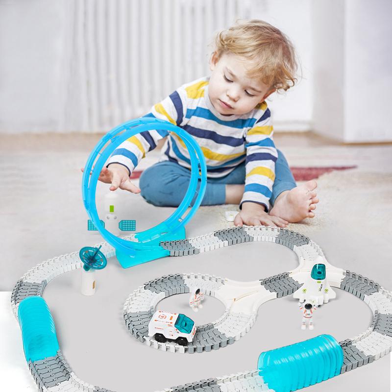 Space Electric Train Toy Train Racing Set Assembly Practice Puzzle Toy Children'S Day Gift Track Toy Car