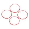 4PCS 20in Wheel Rim Protection Ring Wheel Edges Trim Tire Decoration Accessories Replacement For Tesla Model Y Red