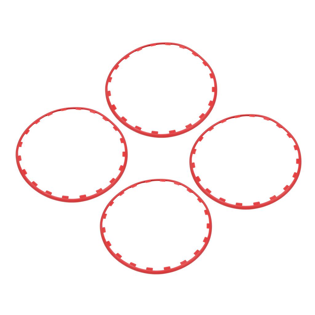 4PCS 20in Wheel Rim Protection Ring Wheel Edges Trim Tire Decoration Accessories Replacement For Tesla Model Y Red