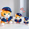 Cute Japanese Style Cat Conductor Plush Toy For Sleeping, Hugging, Decoration And Gifts 13in, 8in, Pendant