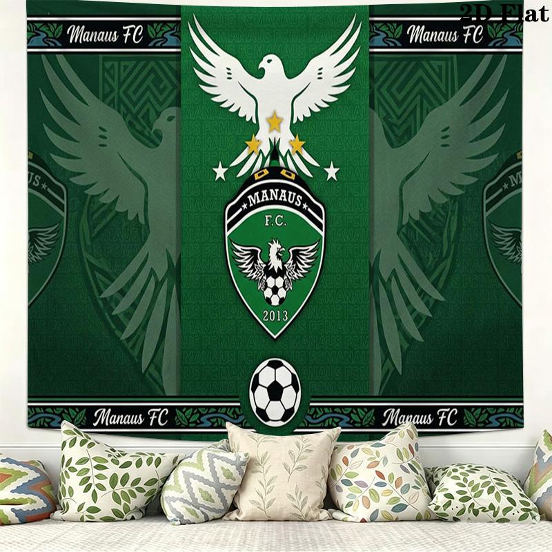 MANAUS FC Wall Tapestry Aesthetic Wall Hanging Printed Fabric Blanket Decorative Tapestries for Bedroom Living Room Home Decor