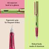 LAMY disco fountain pen with ergonomic grip and polished steel nib Lightweight aluminum body Includes LAMY T 10 blue cartridge AL-star - Medium-sized