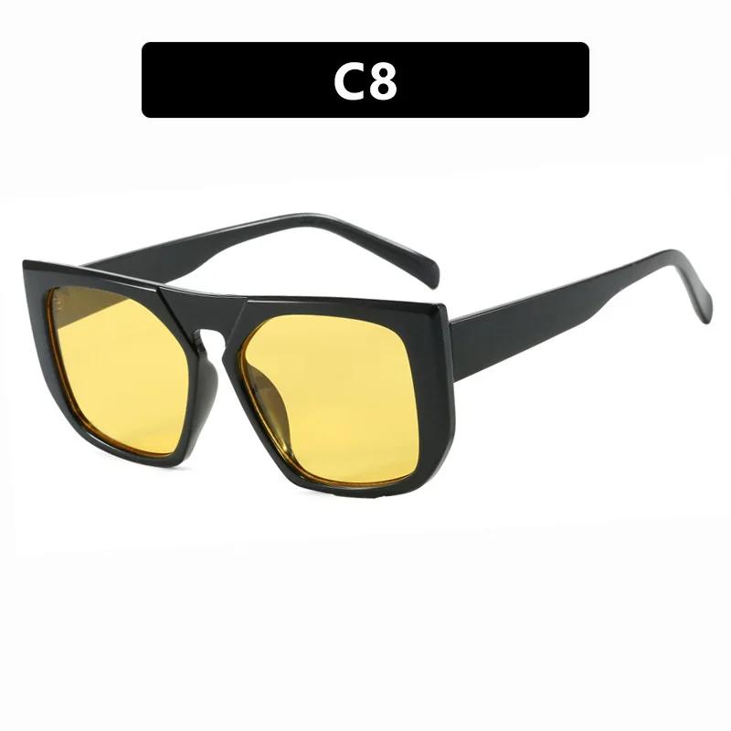 New Fashion Sunglasses Women with Square Large Frame Trendy Outdoor Sun Glasses Men Luxury Brand Design Eyewear Uv400 Eyeglass