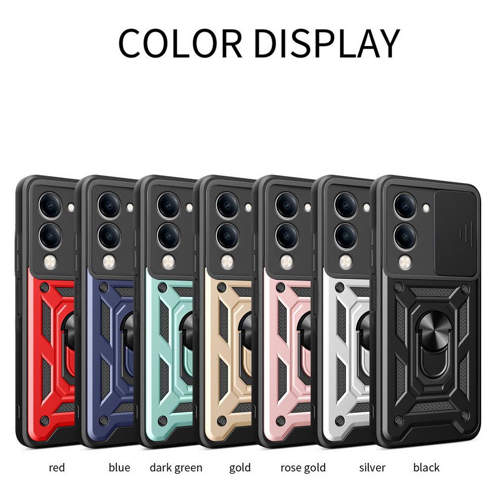 Camera Protect Case for VIVO Y04 Y29S Y39 Y38 Y19S Y28 Y100 Y36 Y35 Y16 Y55 Y75 Y77 Y17S Y22 Y21 Y22S Y33S Y20 Metal Ring Cover