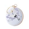 Neue Damen Retro Kranich Bestickte Abendtasche Runde Handtasche Bankett Umhängetasche für Damen Abendessen Kreisförmige Geldbörse Clutches Sac