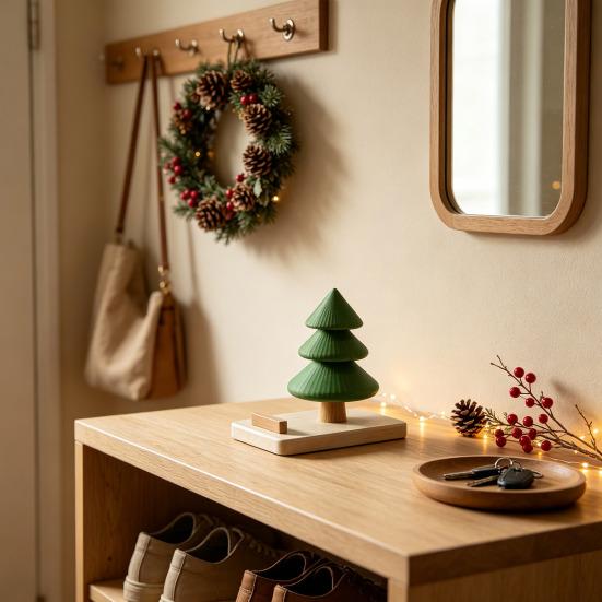 Christmas Gift for Colleagues Tree Phone Stand, 3D Printed Creative Desk Holder Cell Stand Phone, Festive Holiday Desktop Decor Home Office Dormitory