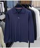 2026 Spring/Autumn Men's Long-Sleeve POLO with Scissor Collar - Light Luxury Embroidered Shirt.