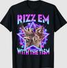 Camiseta Divertida de Autismo Rizz Em con el Meme del Tismo Mapache Autista
