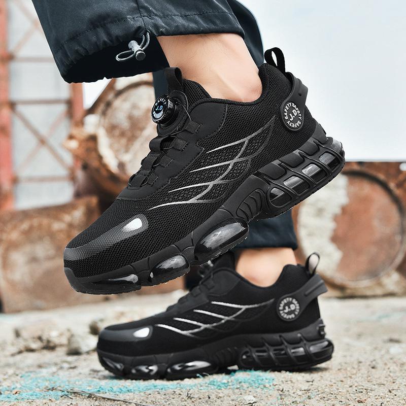 Trendy Unisex Lightweight Steel Toe Safety Shoes for Daily Logistics Work, Plus Size Available