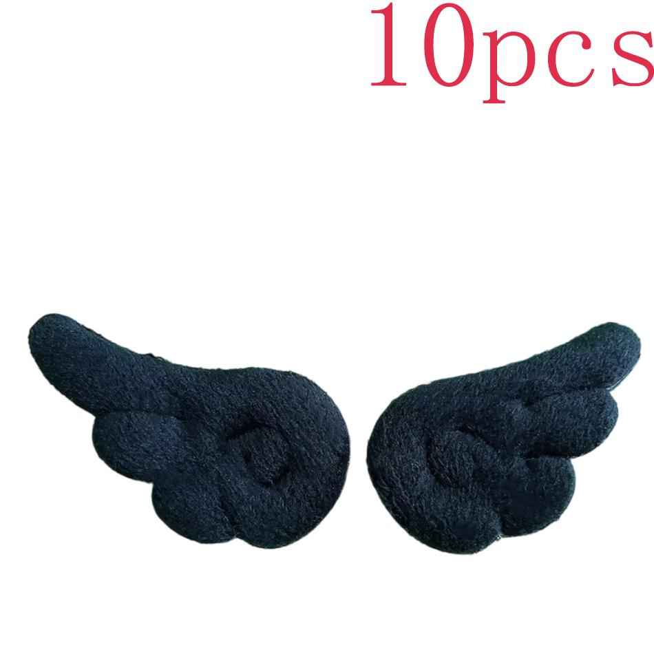 1-10 Pair Of Plush Angel Wings Brooch Bag Decoration Badge Y2K Style Gothic Lolita Plush Angel Wing Fluffy Brooch Decoration