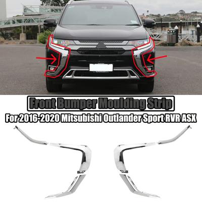 Na rok 2016-Mitsubishi Outlander Sport RVR ASX przedni zderzak samochodowy listwa formierska tapicerka chromowana lewa prawa mgła