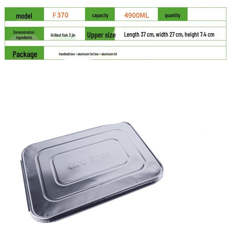 

oeny Disposable Grilled Fish Aluminum Foil Takeaway Box
