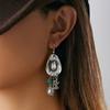 Salircon Creative Cowboy Hat Cactus Drop Earrings for Women Vintage Ethnic Irregular Silver Color Dangle Earrings Party Jewelry