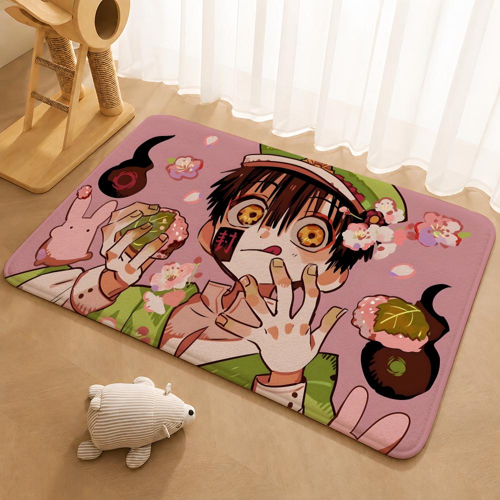 Animation Toilet-bound Hanako-kun Floor Mat Floor Mat Soft Flannel Non-Slip Door  Rug for Living Room