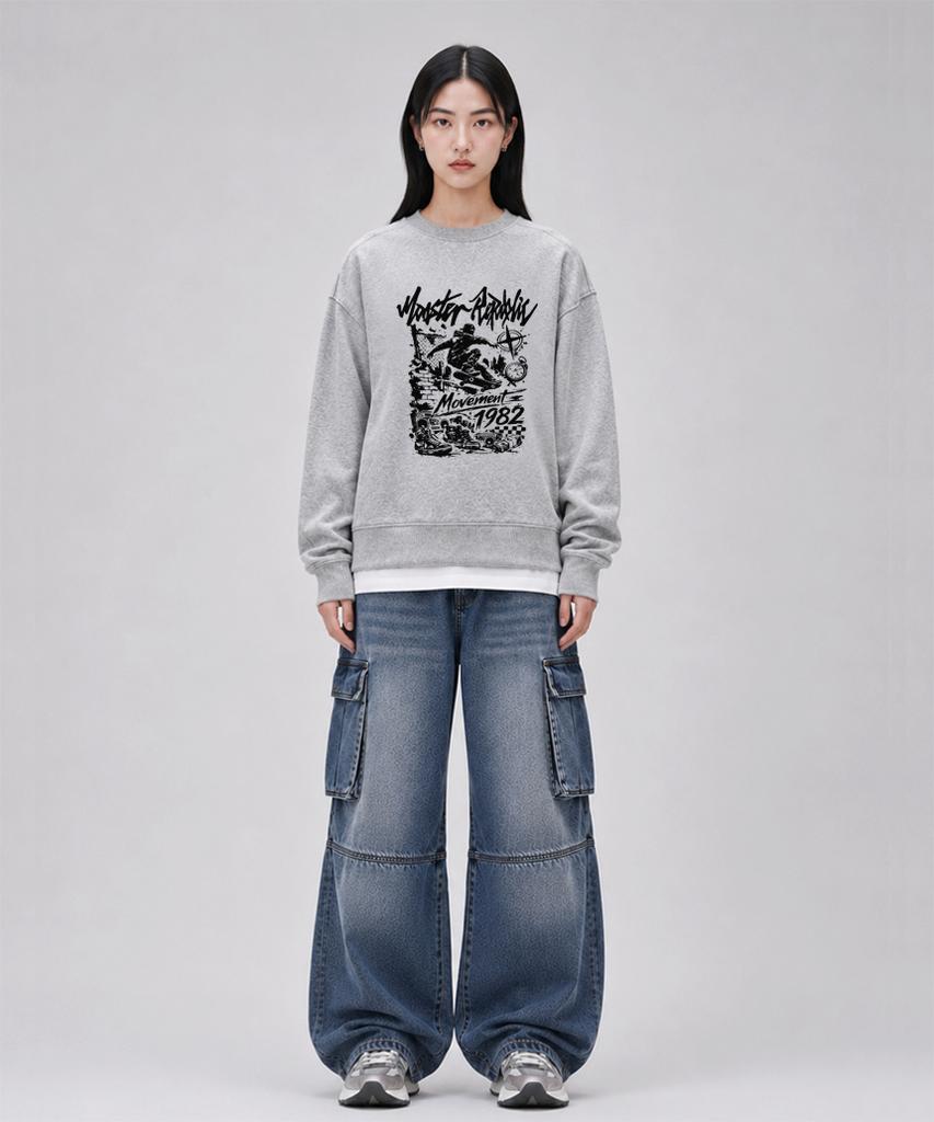 MONSTER REPUBLIC 1982 Movement Black Sweatshirt Gray_9132