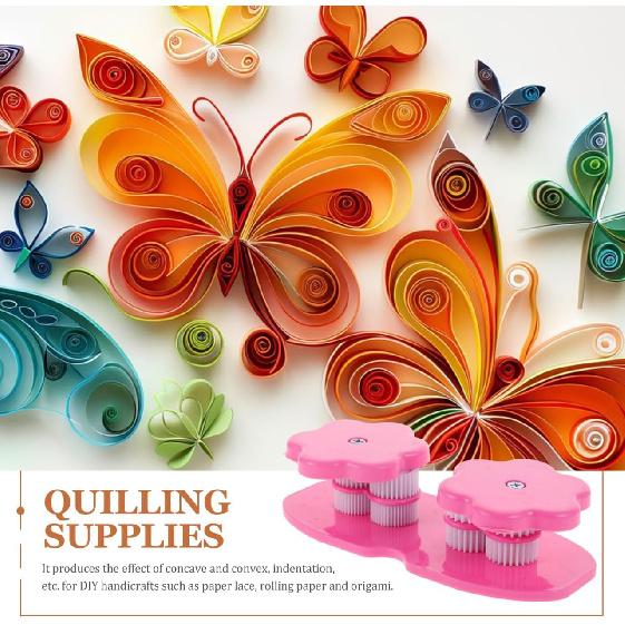 EXCEART Инструмент для гофрирования бумаги Устройство для завивки бумаги Машина для квиллинга бумаги Машина для завивки бумаги Устройство для намотки бумаги Машина для гофрирования бумаги для квиллинга Пластик