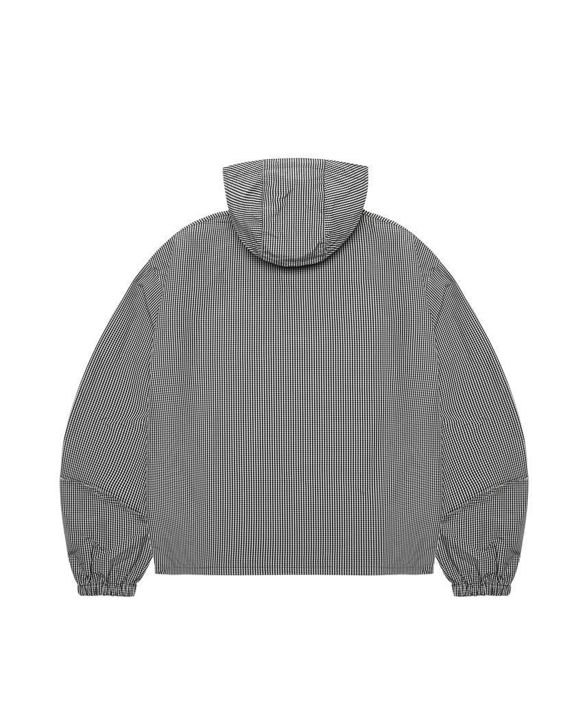 1993Studio Check Hooded Windbreaker_Black