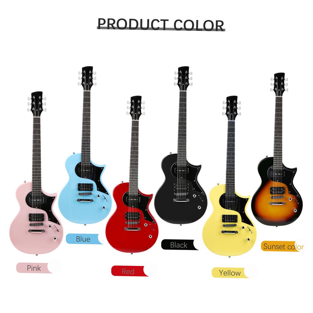 Electric Guitar Professional Solid Wood Guitar Stringed Musical Instrument Poplar Body Hard Maple Neck Laurel Wood