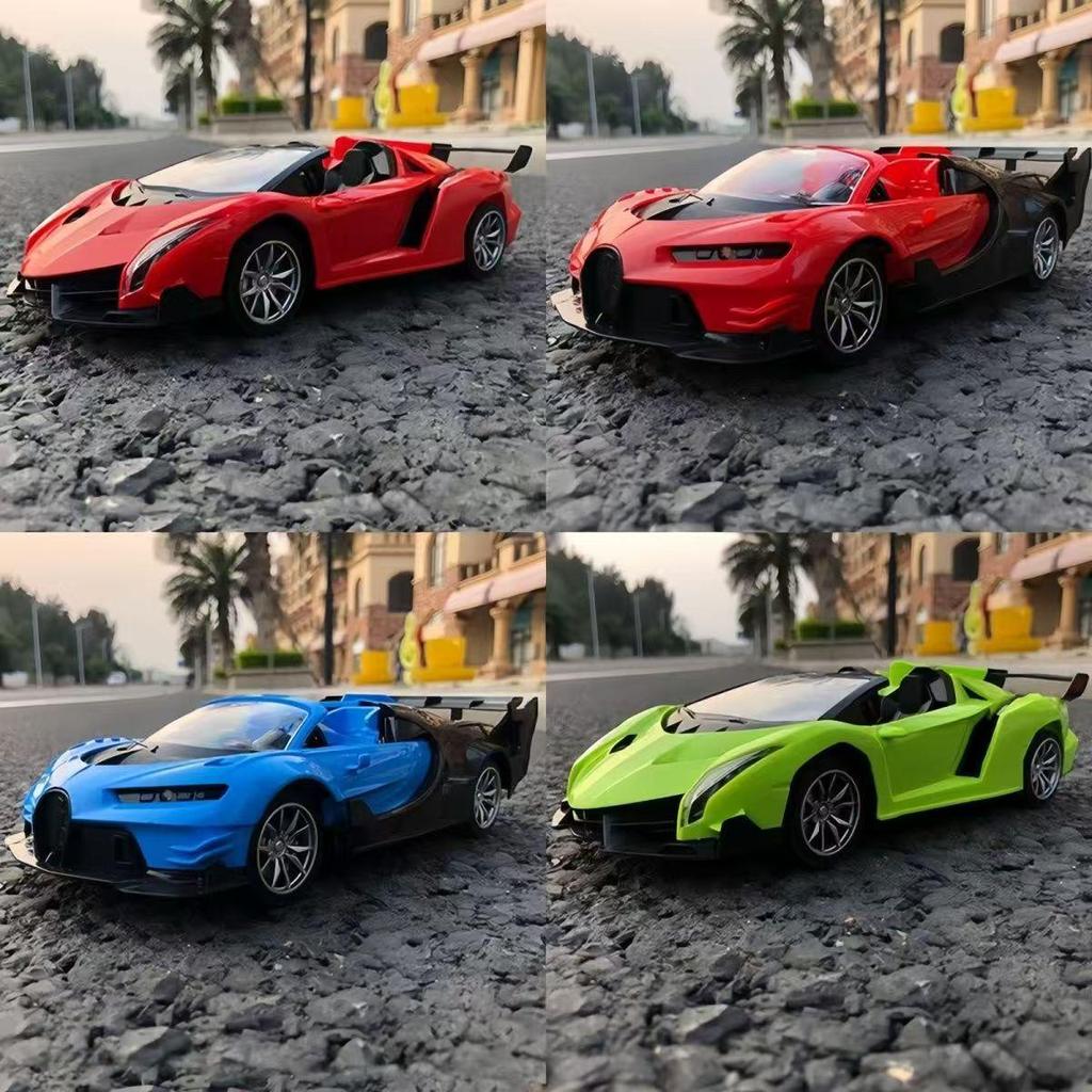 Children's Remote Control Convertible Sports Racing Car Toy - Rechargeable & Wireless with Lights