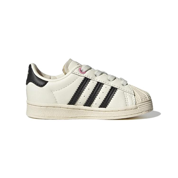 adidas Originals SUPERSTAR El I Abrasion Resistant Low Top Toddler Shoes Beige Infant And Toddler GZ1755